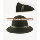 Ladies solid color cloche hat, 100% wool felt hat, packable hat with nice leather band